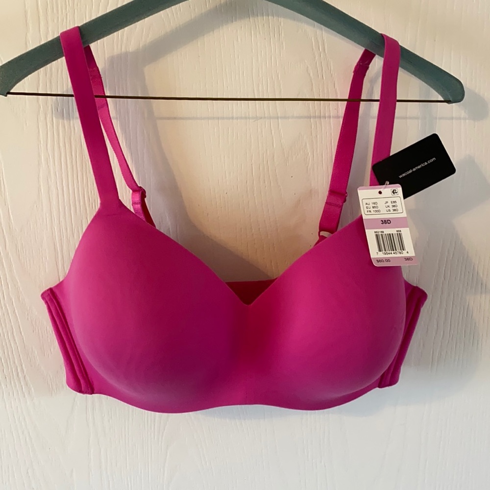 NWT Wacoal Wire Free Bra Hot Pink 38D